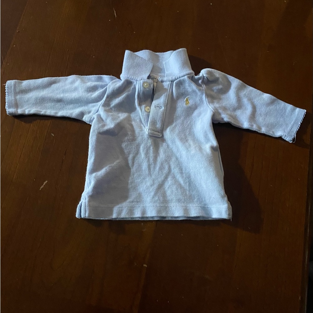 Ralph Lauren long sleeve polo shirt size 6M.